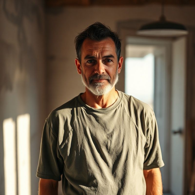 Portret Marka Kovačevića u svježe obojanoj prostoriji